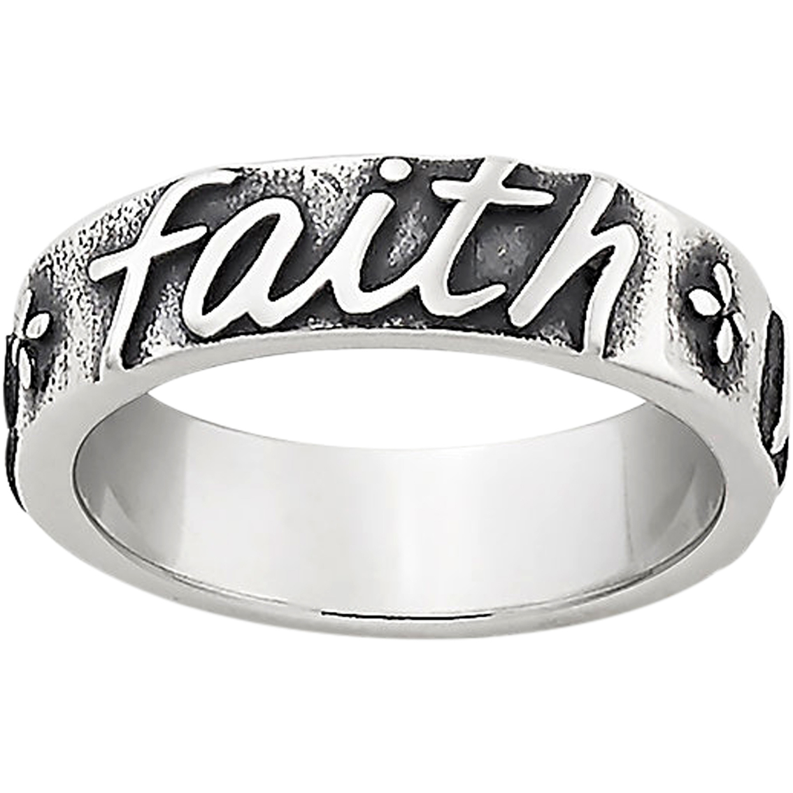 James Avery Sterling Silver Script Faith Hope Love Ring Silver Rings