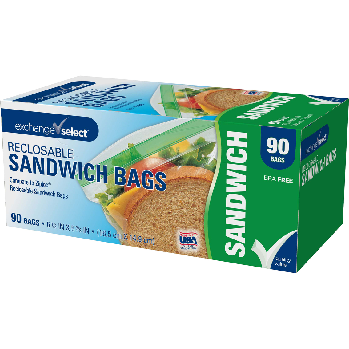 Exchange Select Reclosable Sandwich Bags 90 ct. - Image 2 of 4