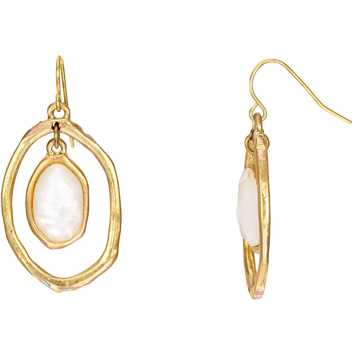 Carol Dauplaise Goldtone Orbital Drop Earrings | Fashion Earrings ...