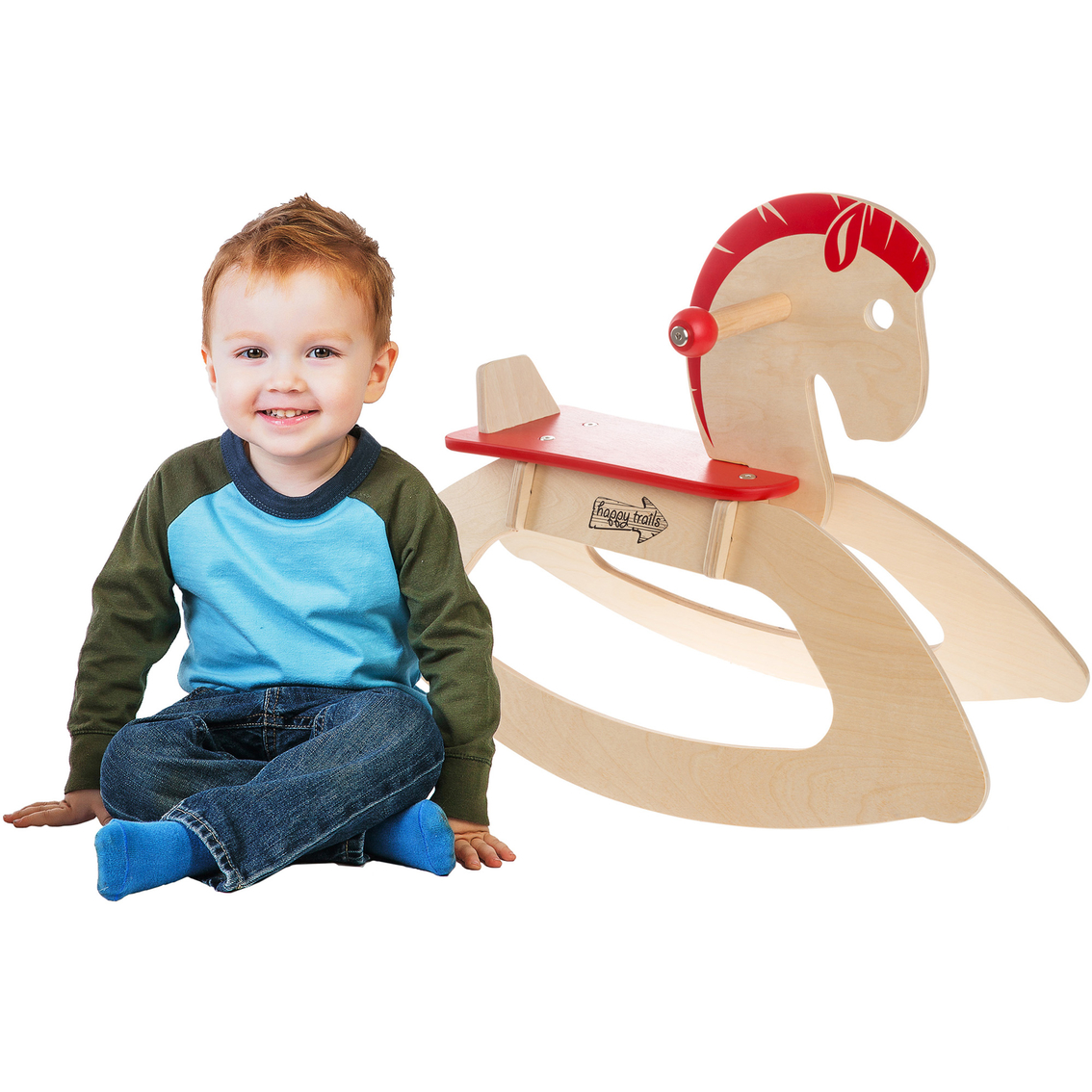 Happy Trails Wooden Rocking Horse - Image 5 of 6