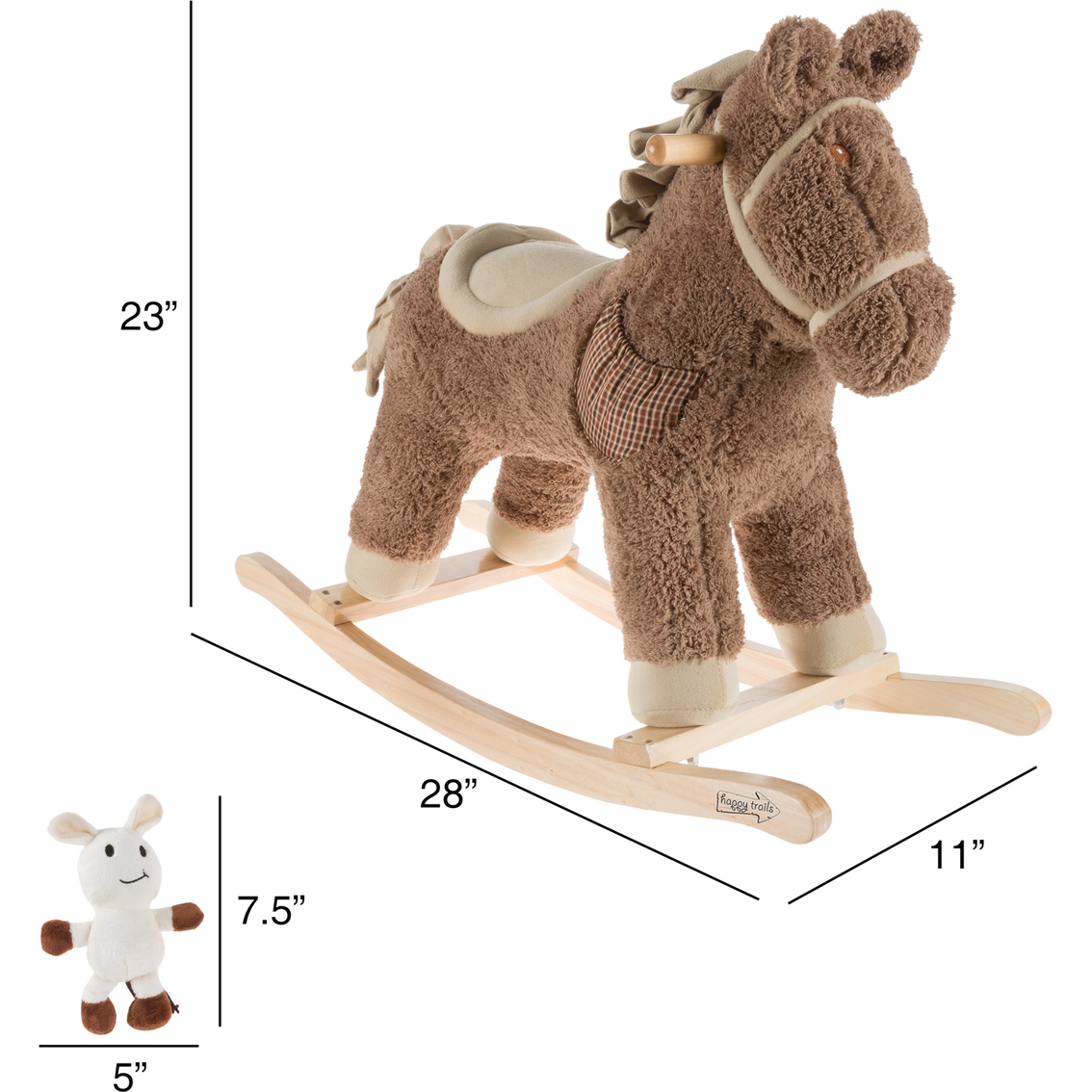 Happy Trails Rocking Horse with Removable Friend - Image 2 of 9