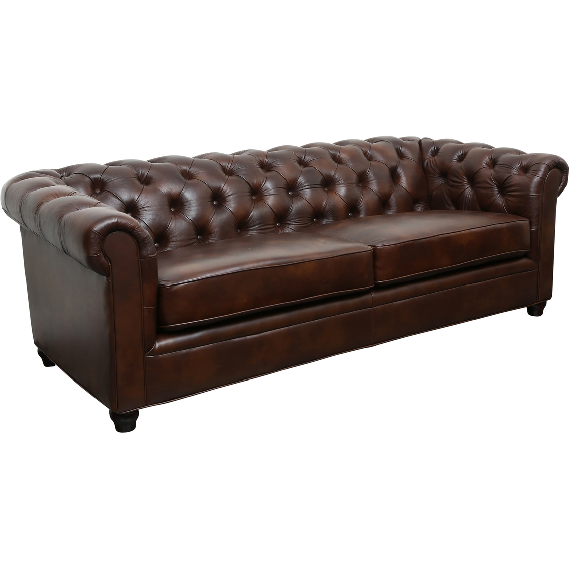 Abbyson Tuscan Tufted Leather Sofa
