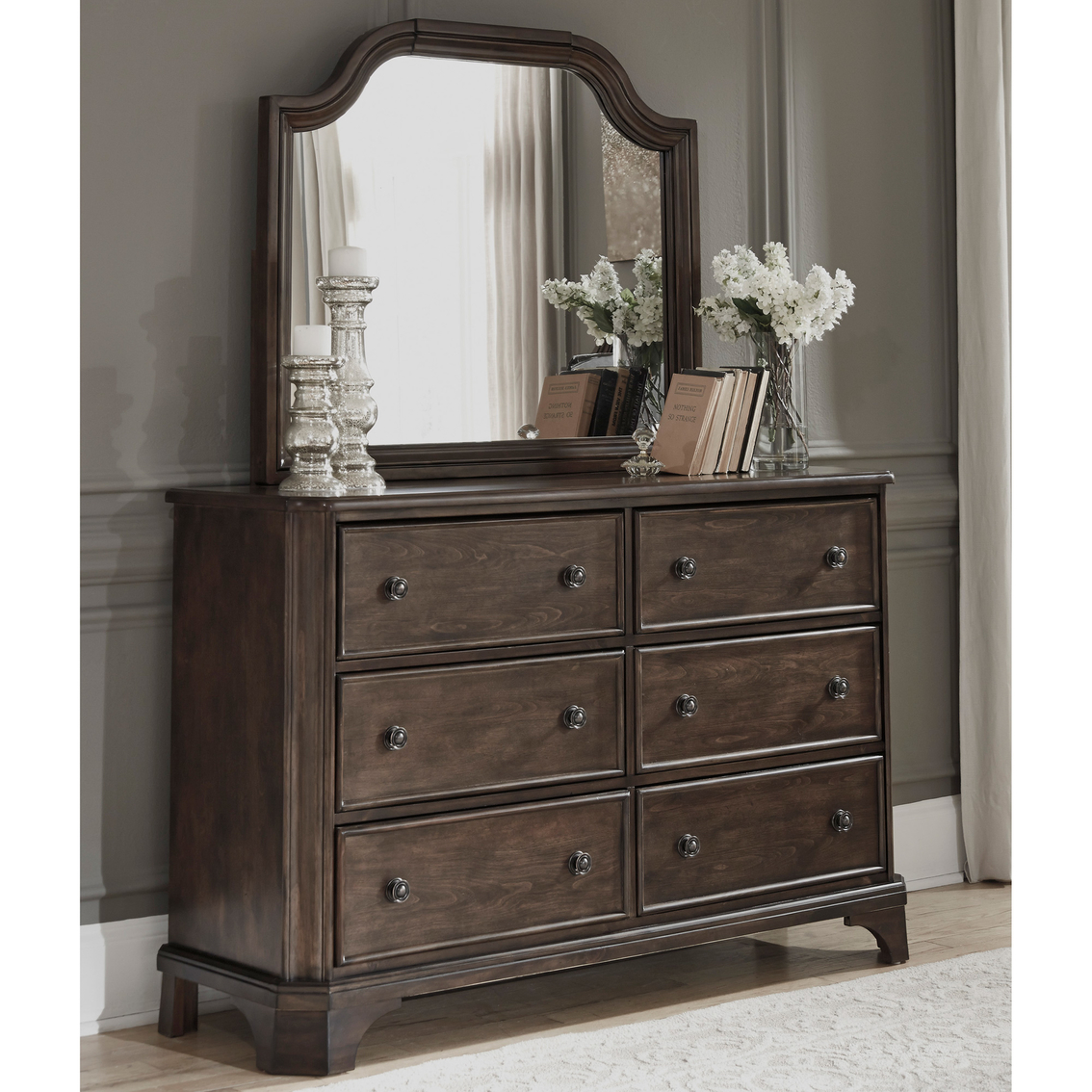 Signature Design by Ashley Adinton 6 Drawer Dresser and Mirror Set - Image 2 of 3
