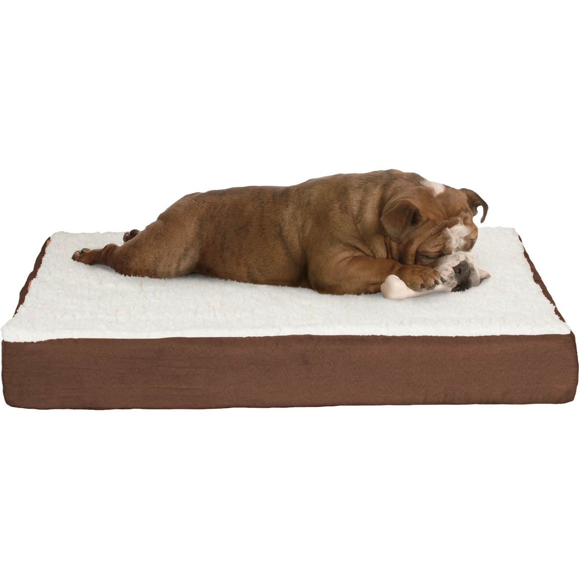 Petmaker Orthopedic Sherpa Top Pet Bed with Memory Foam and Removable Cover - Image 2 of 6