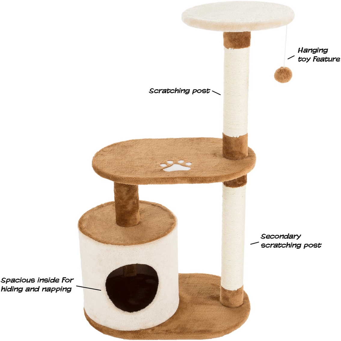 Petmaker Cat Tree Condo 3 Tier with Condo and Scratching Posts - Image 3 of 6