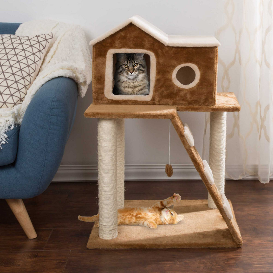 Petmaker 4 Tier Cat Tree with Penthouse Condo - Image 2 of 2