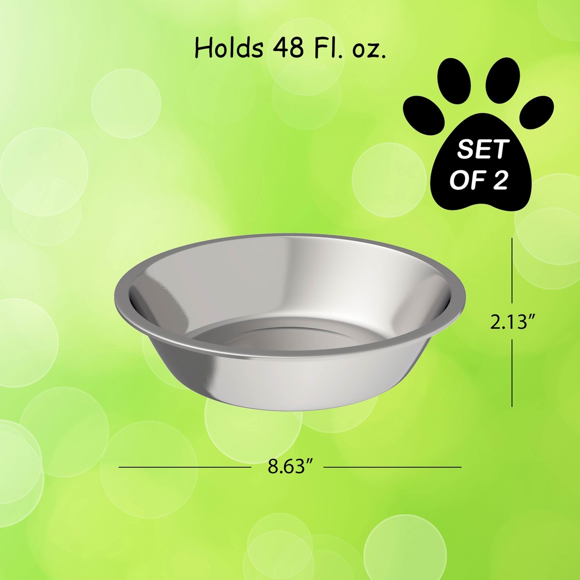 Petmaker Stainless Steel Hanging Pet Bowls Set of 2 - Image 3 of 8