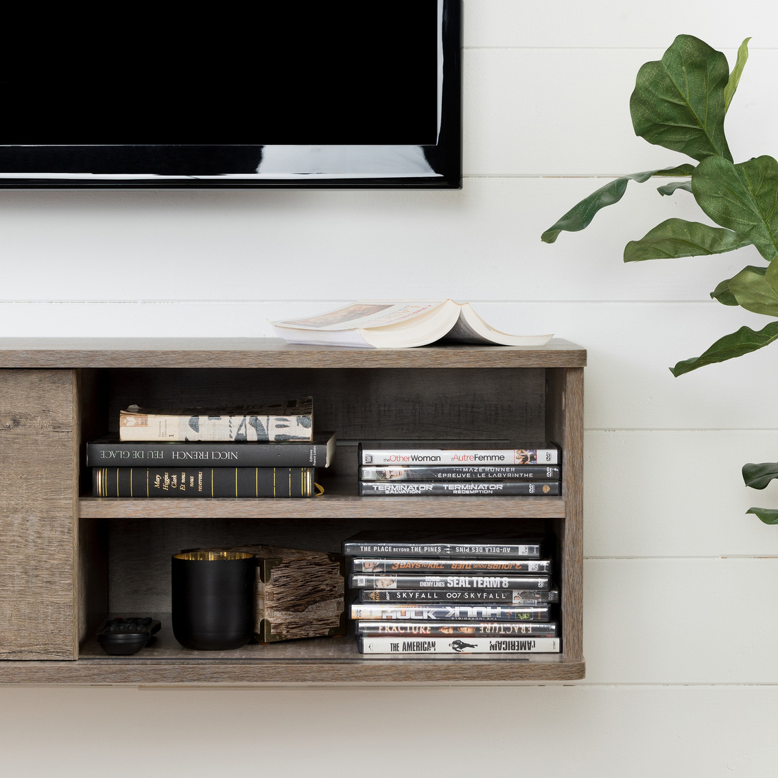 South Shore Agora 56 in. Wall Mounted Media Console - Image 6 of 7