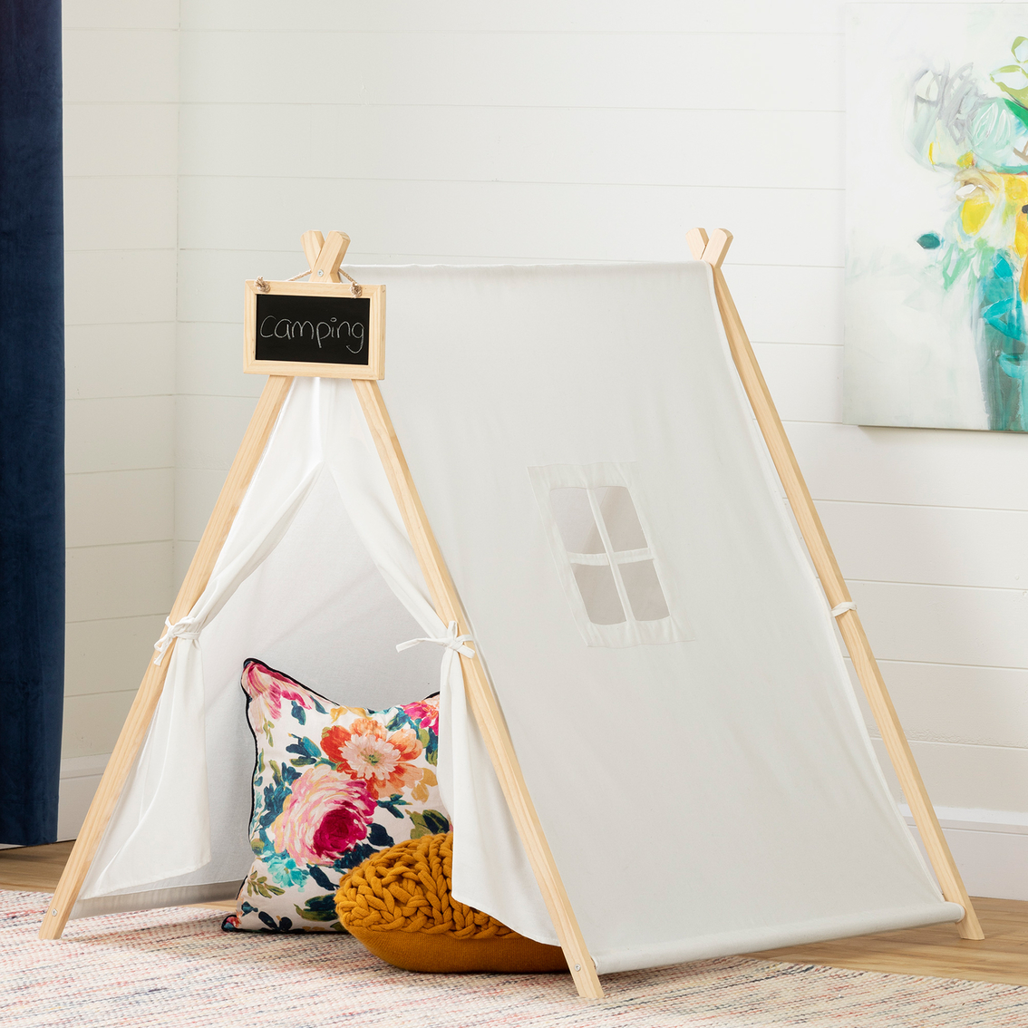 South Shore Sweedi Play Tent with Chalkboard - Image 3 of 10