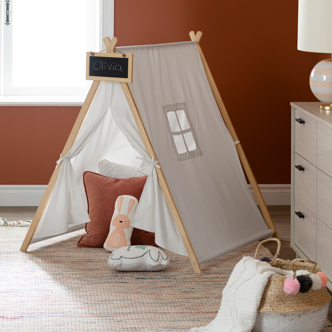 South Shore Sweedi Play Tent with Chalkboard - Image 4 of 10