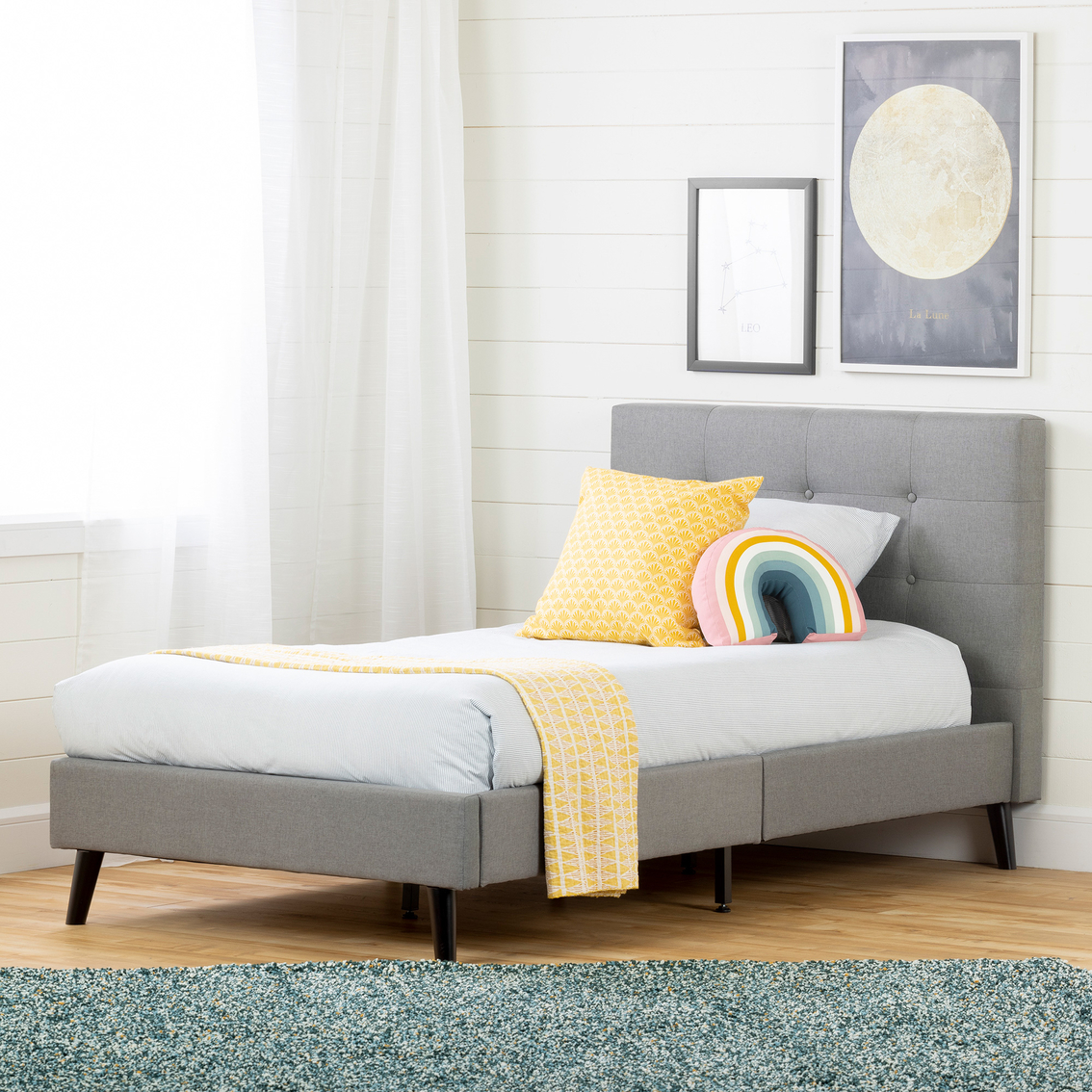 South Shore Fusion Complete Upholstered Bed - Image 2 of 8
