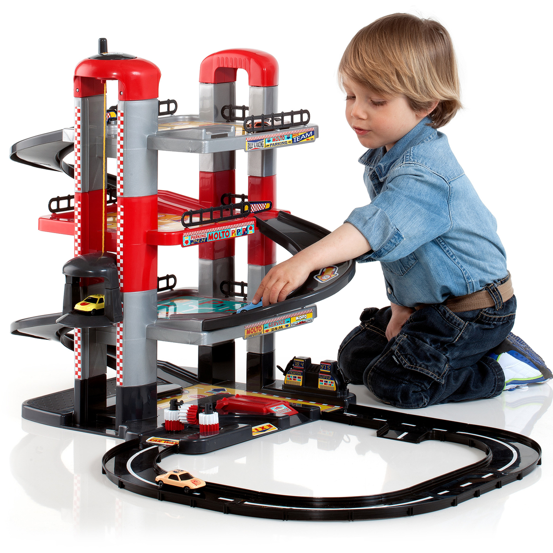 Molto 4 Story Parking Playset with Tracks - Image 4 of 4