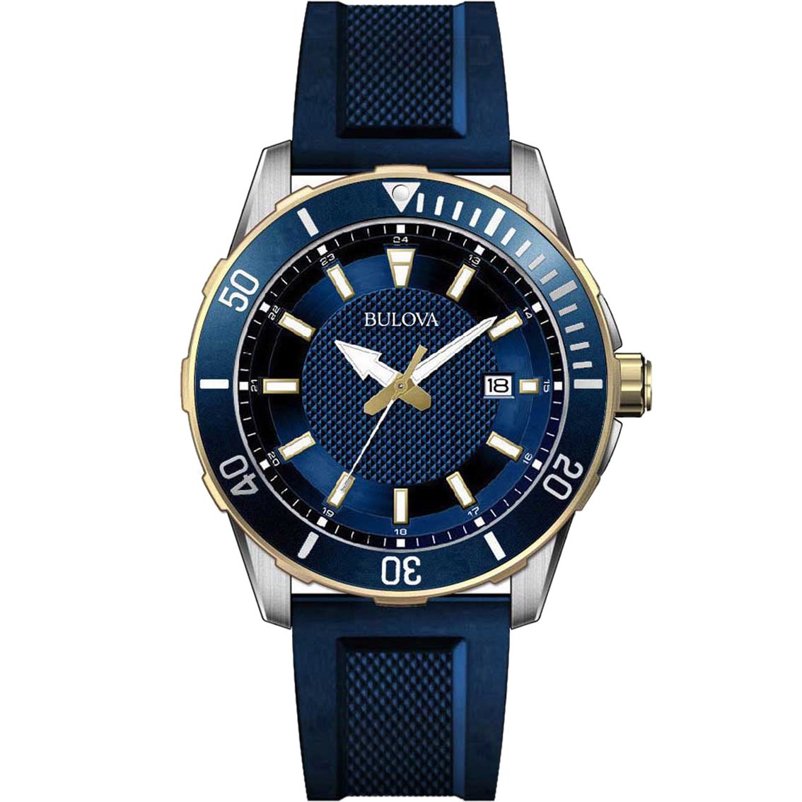 Bulova Mens Watch With Blue Face