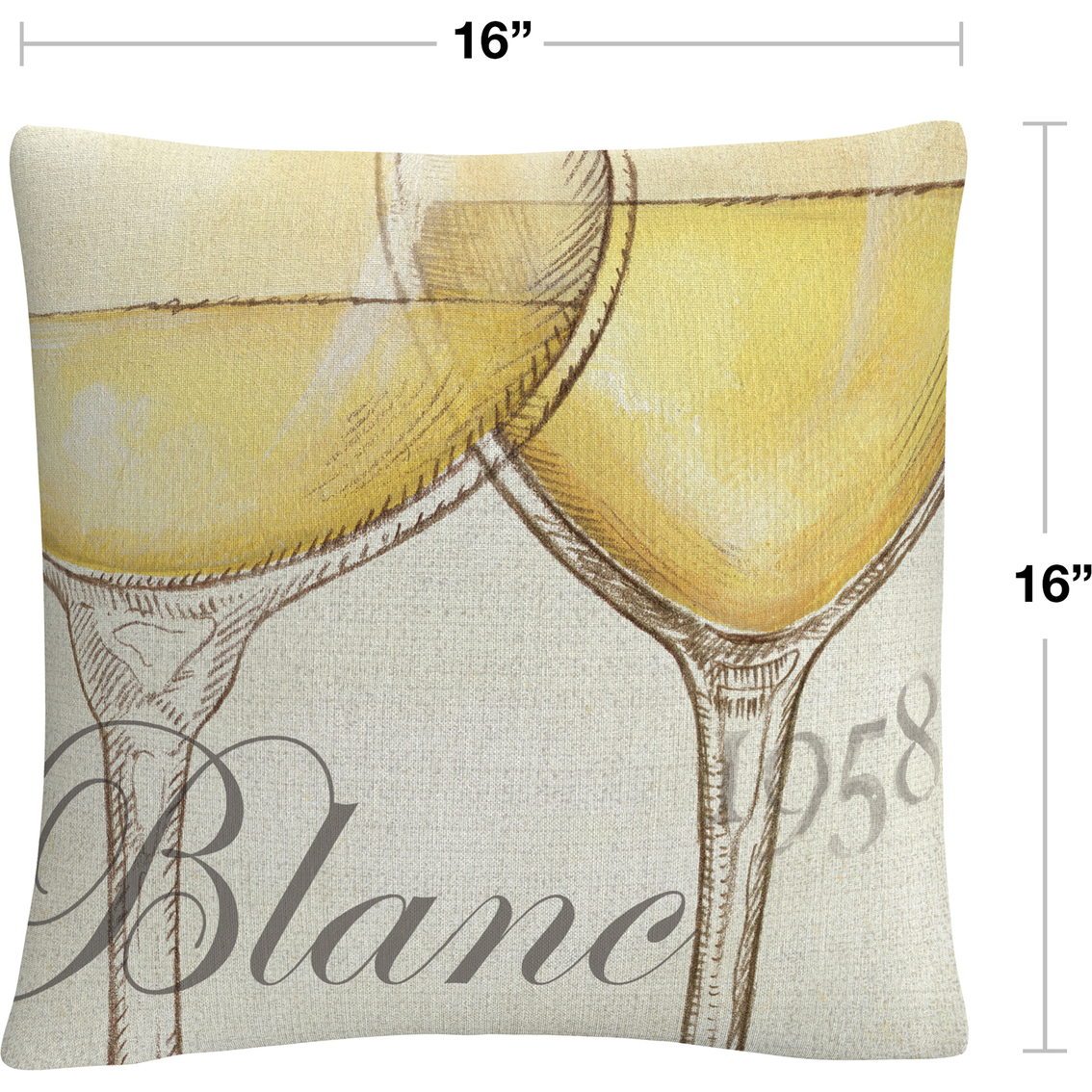 Trademark Fine Art Daphne Brissonnet Les Blancs Decorative Throw Pillow - Image 4 of 4