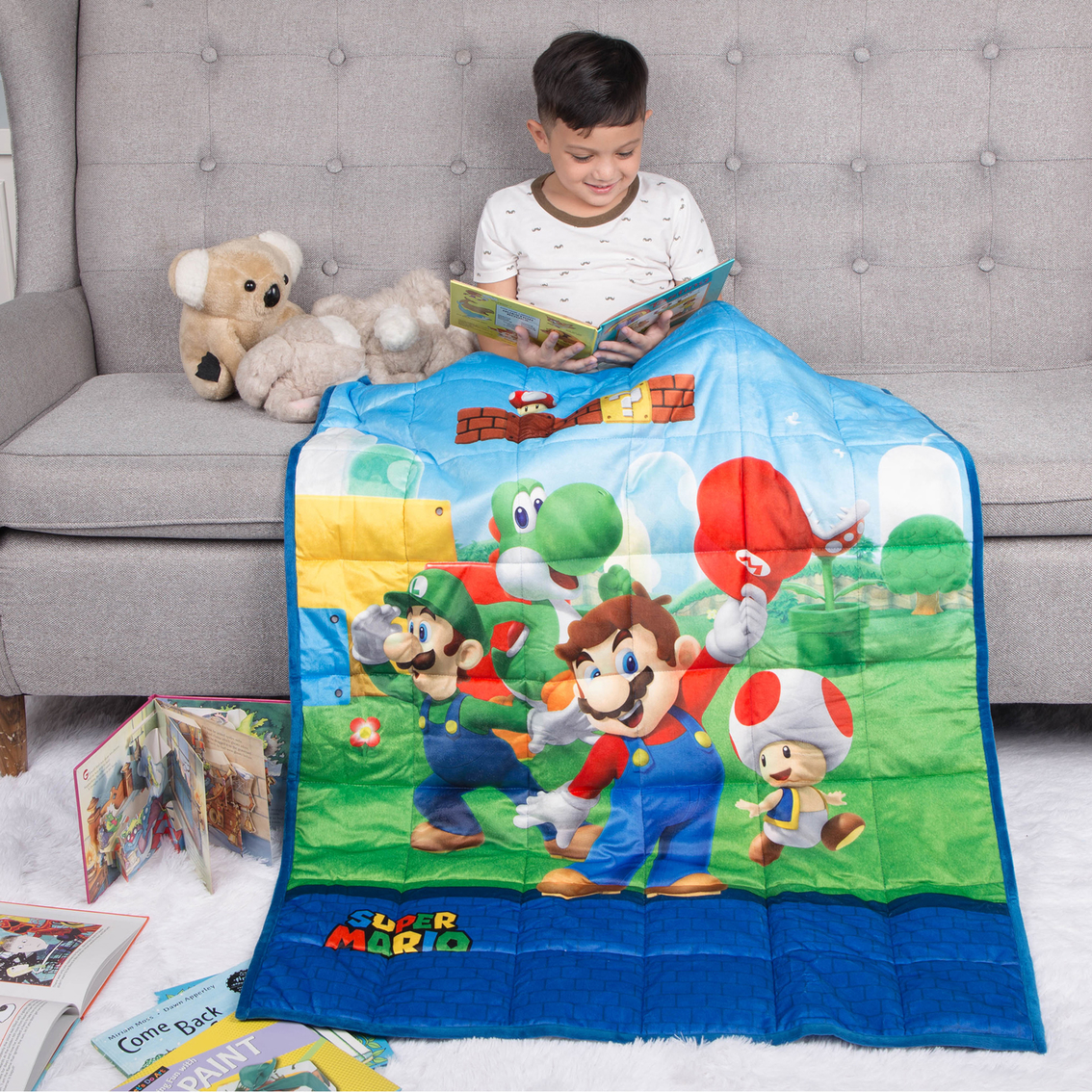 Nintendo Super Mario Level Up Weighted Blanket | Blankets & Throws