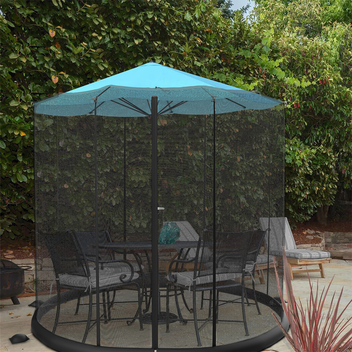Pure Garden Patio Umbrella Mosquito/Bug Net for 9 ft. Table - Image 2 of 8