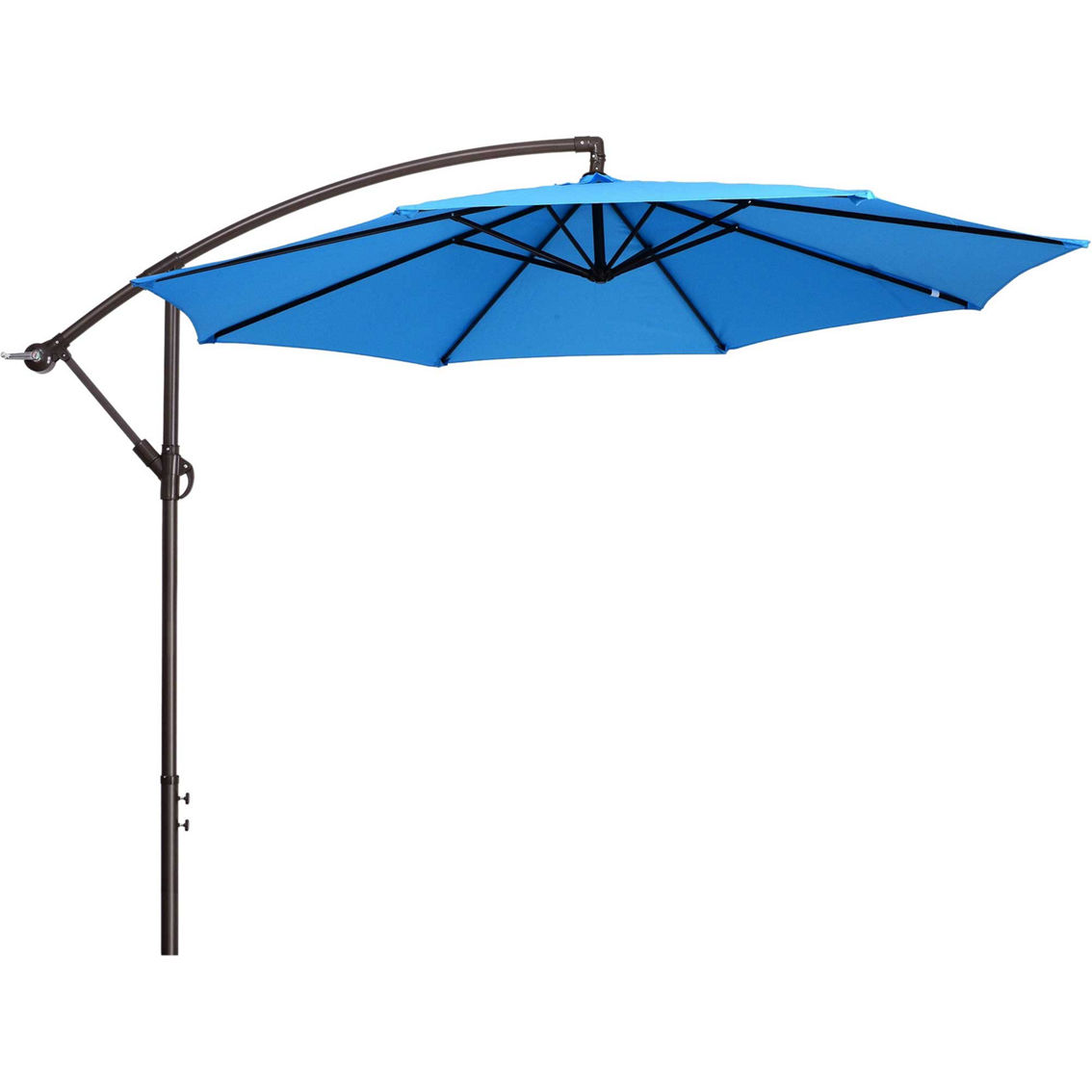 Pure Garden 10 ft. Offset Patio Umbrella with Vertical Tilt - Image 7 of 8