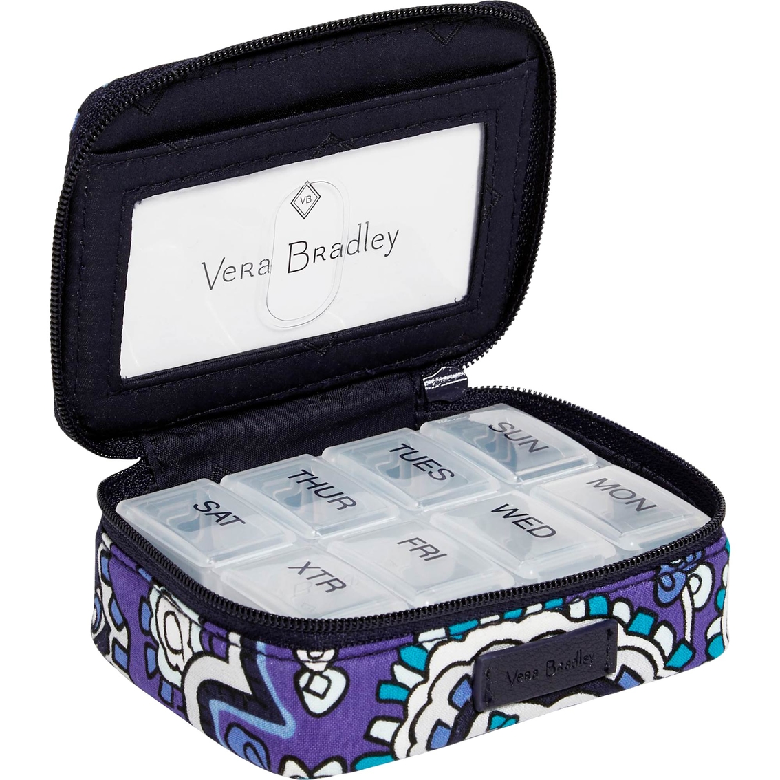 Vera Bradley Travel Pill Case Deep Night Paisley Personal 