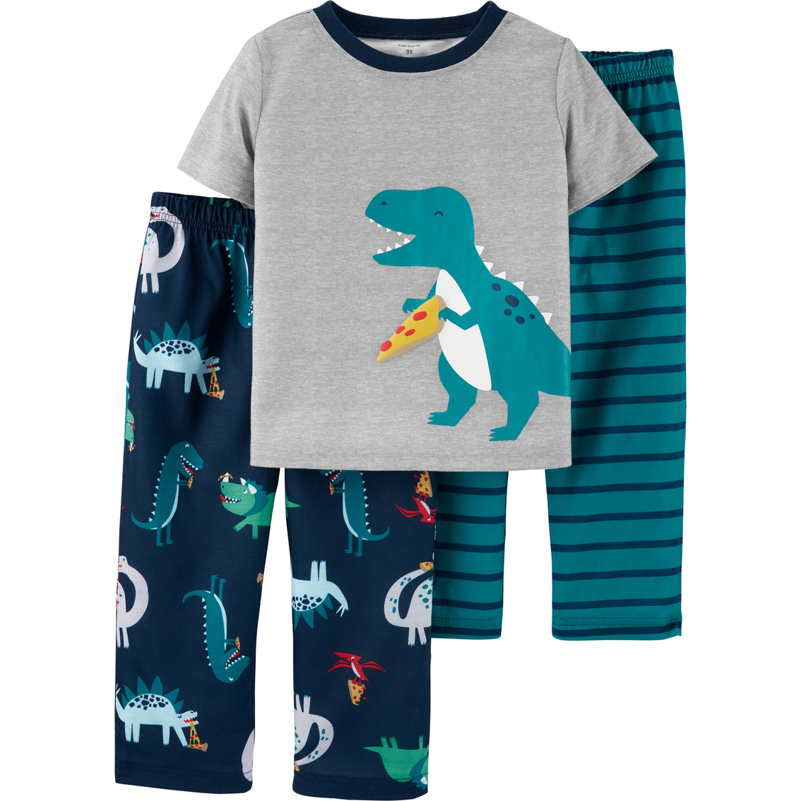 Carter's Toddler Boys T Rex 3 Pc. Pajama Set | Toddler Boys 2t-4t ...