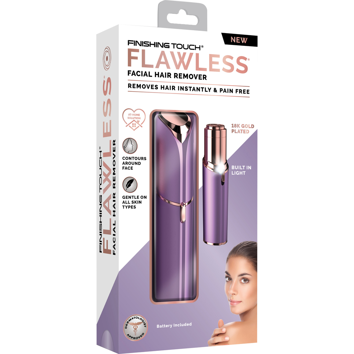 Finishing Touch Flawless Women Painless Hair Remover Face Facial