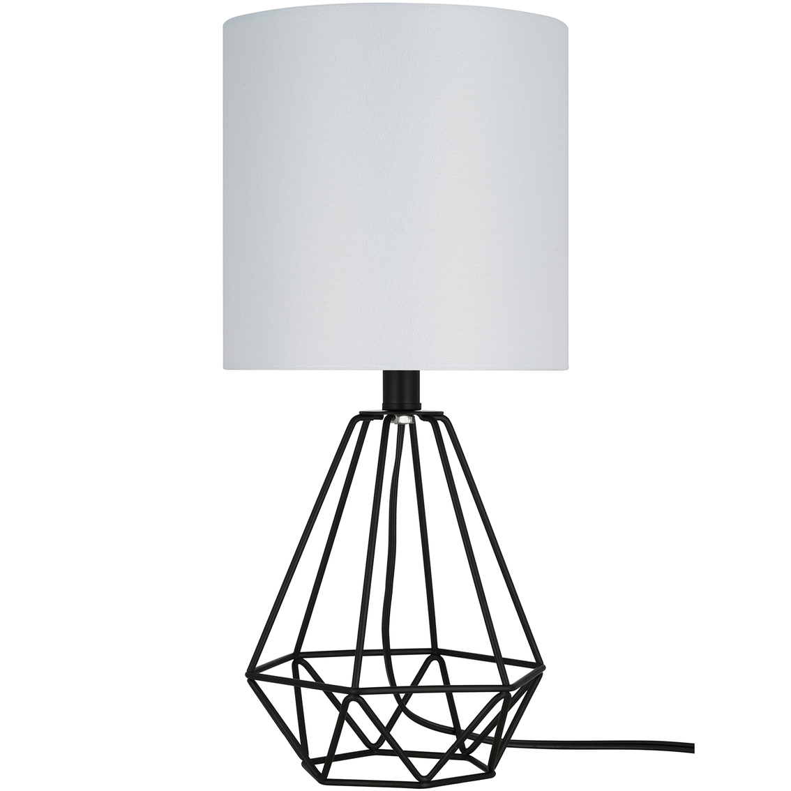17 25 In Black Metal Cage Table Lamp, Metal Cage Table Lamp