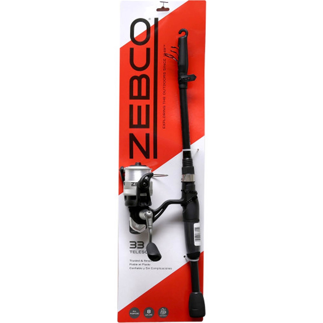 Zebco 33SP Telecast 30SZ 6 ft. Package Combo 8#C Fishing Equipment - Image 8 of 8