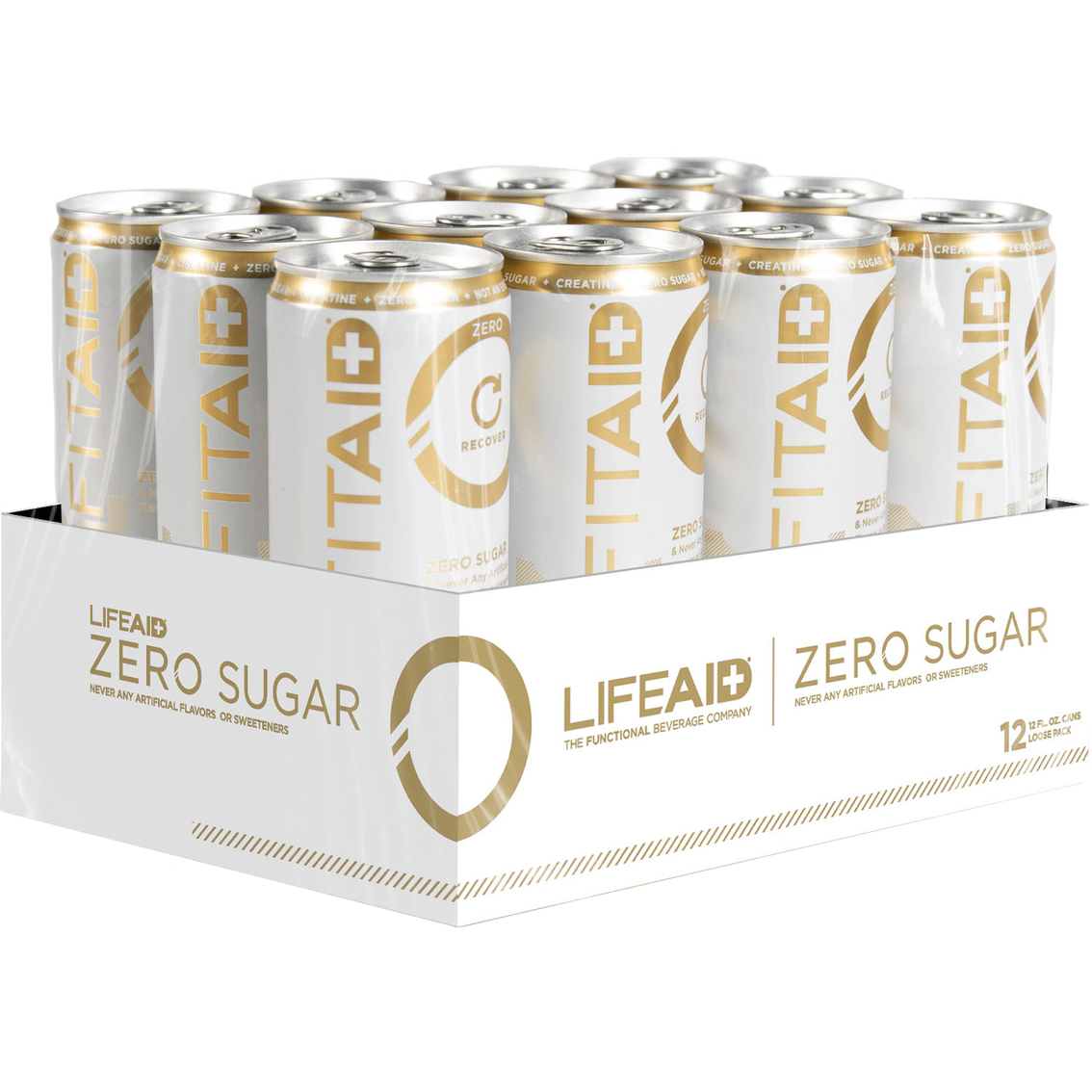 Lifeaid Fit Aid Rx Zero Sugar Free Recovery + Creatine 12 Pk., Recovery, Beauty & Health