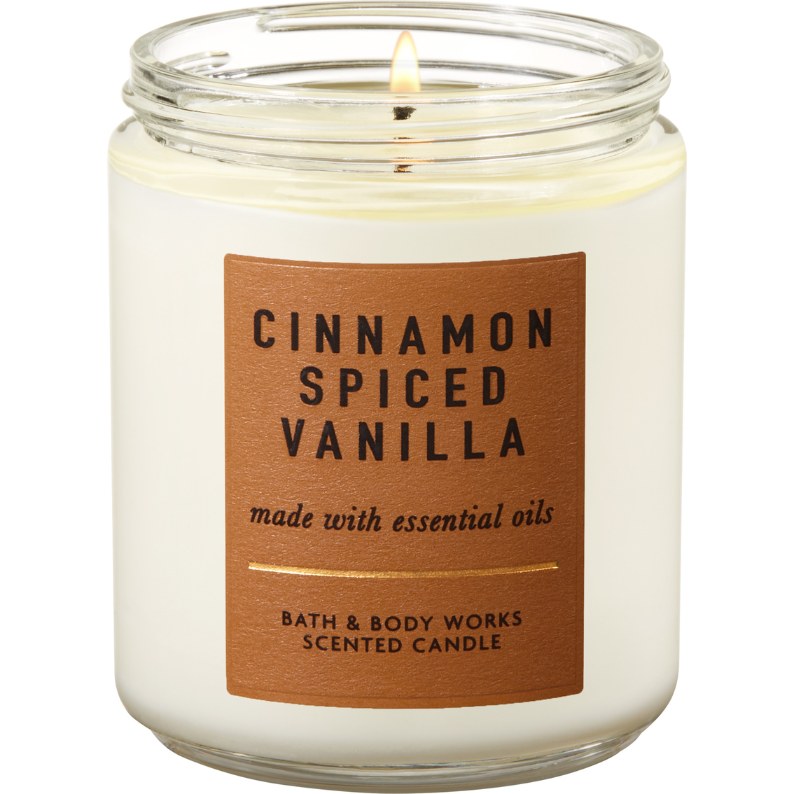 Bath & Body Works Single Wick Candle Cinnamon Spiced Vanilla 