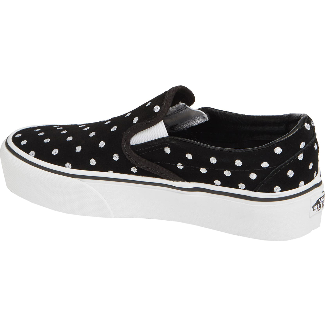 Vans Women's Slip On Platform Shoes Polka Dot Black | Sneakers | Shoes |  Shop The Exchange