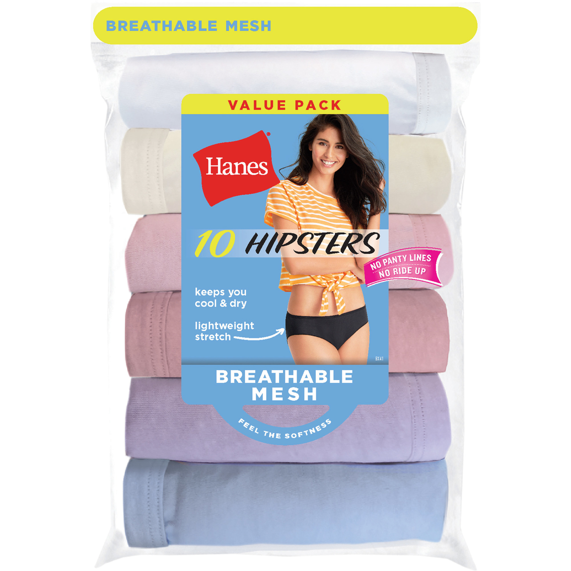 Hanes Breathable Mesh Hipster Panty, Panties, Clothing & Accessories