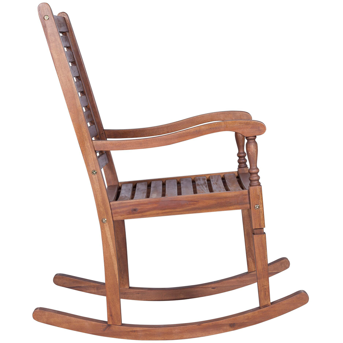 Walker Edison Solid Acacia Wood Outdoor Patio Rocking Chair - Image 2 of 3