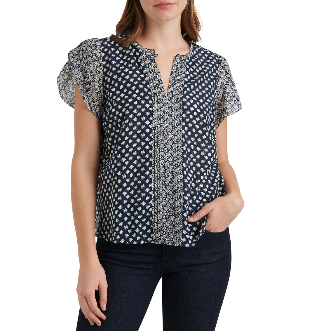 Lucky Brand Tulip Sleeve Top With Pintucks | Tops | Clothing ...