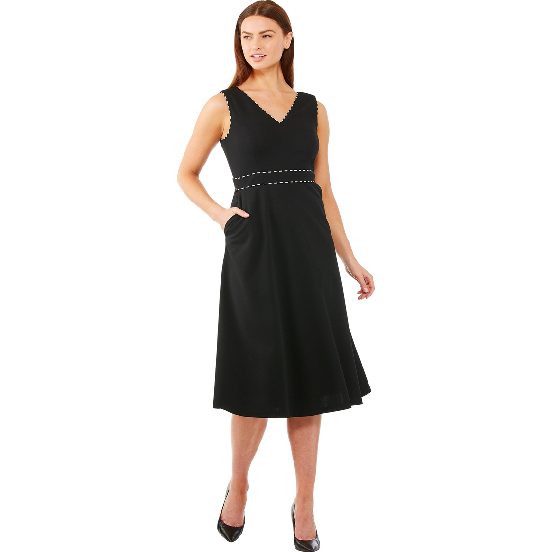 Calvin Klein V Neck A Line Dress | Dresses | Clothing & Accessories | Shop  The Exchange