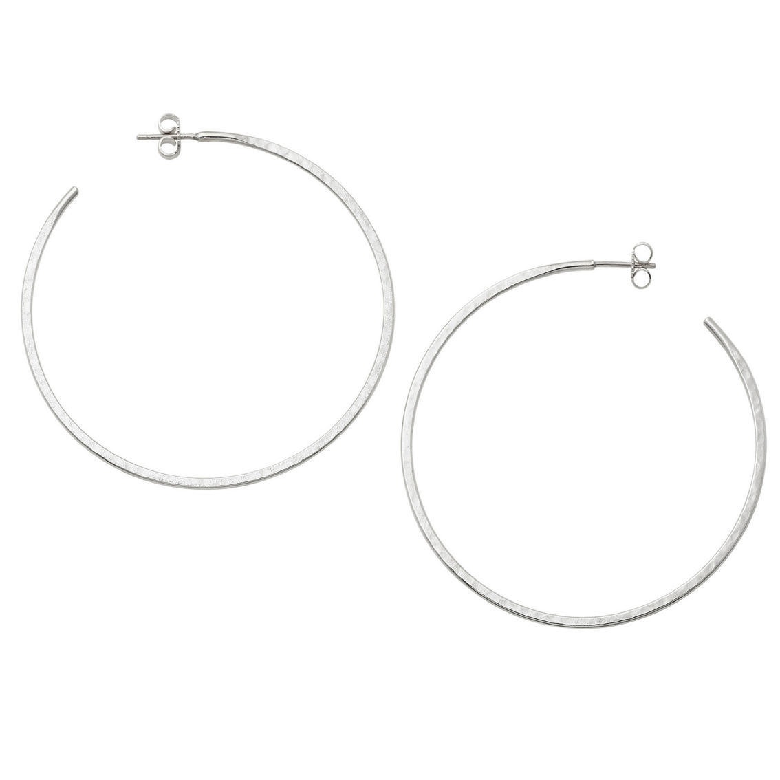 James Avery 14K Yellow Gold Classic Hammered Hoop Earrings, Extra Large - Image 3 of 4