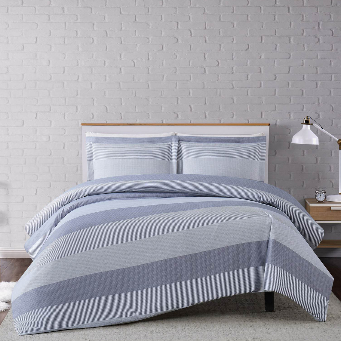 Truly Soft Grey Multi Stripe 3 Pc. Duvet Cover Set | Bedding Sets ...