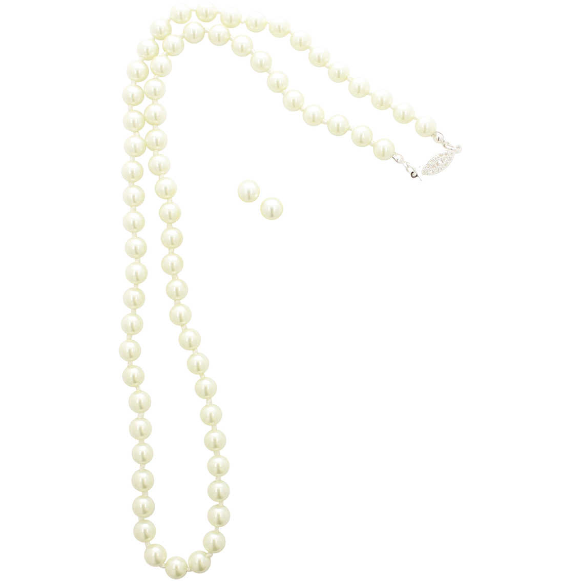 Cherish Faux Pearl Long Necklace and Earring Set - Image 2 of 2
