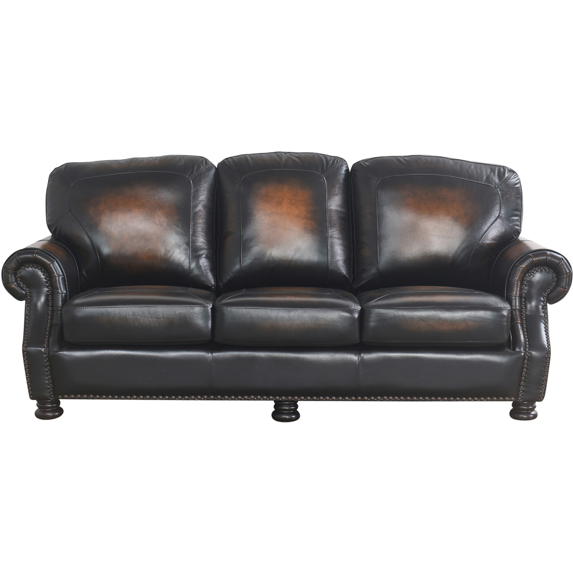 Abbyson Saticoy Hand Rubbed Leather, Abbyson Leather Sectional