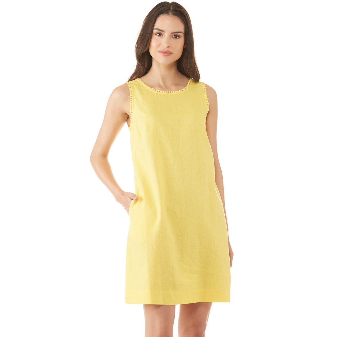 linen sheath dress with sleeves