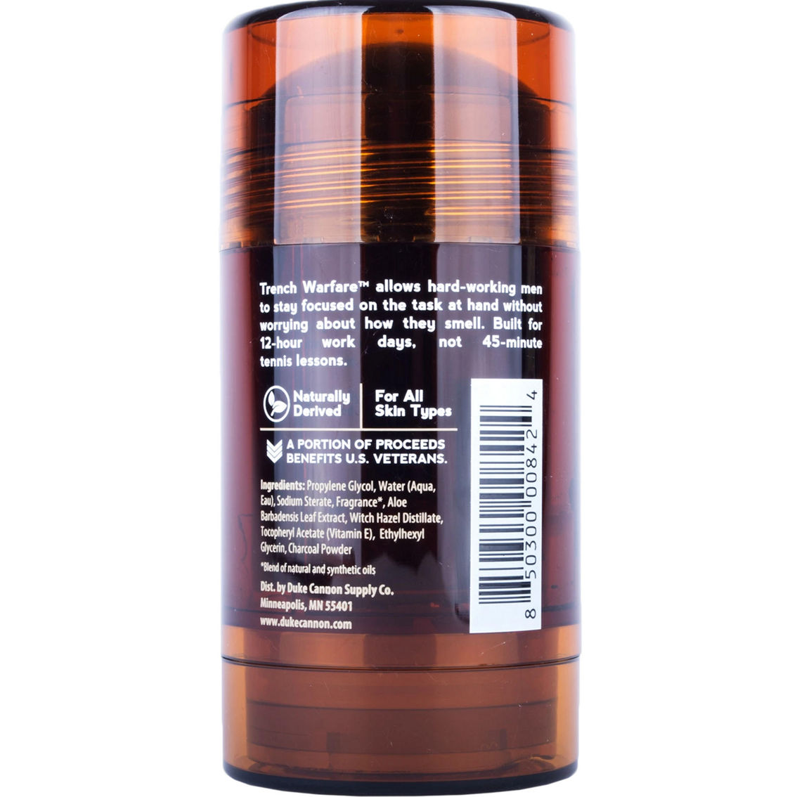 Duke Cannon Sandalwood and Amber Trench Warfare Natural Charcoal Deodorant - Image 2 of 3
