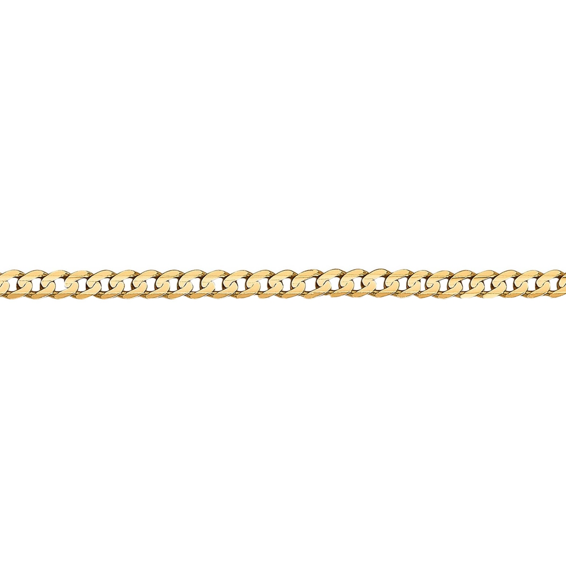 14K Yellow Gold 3mm Open Concave Curb Chain - Image 3 of 5