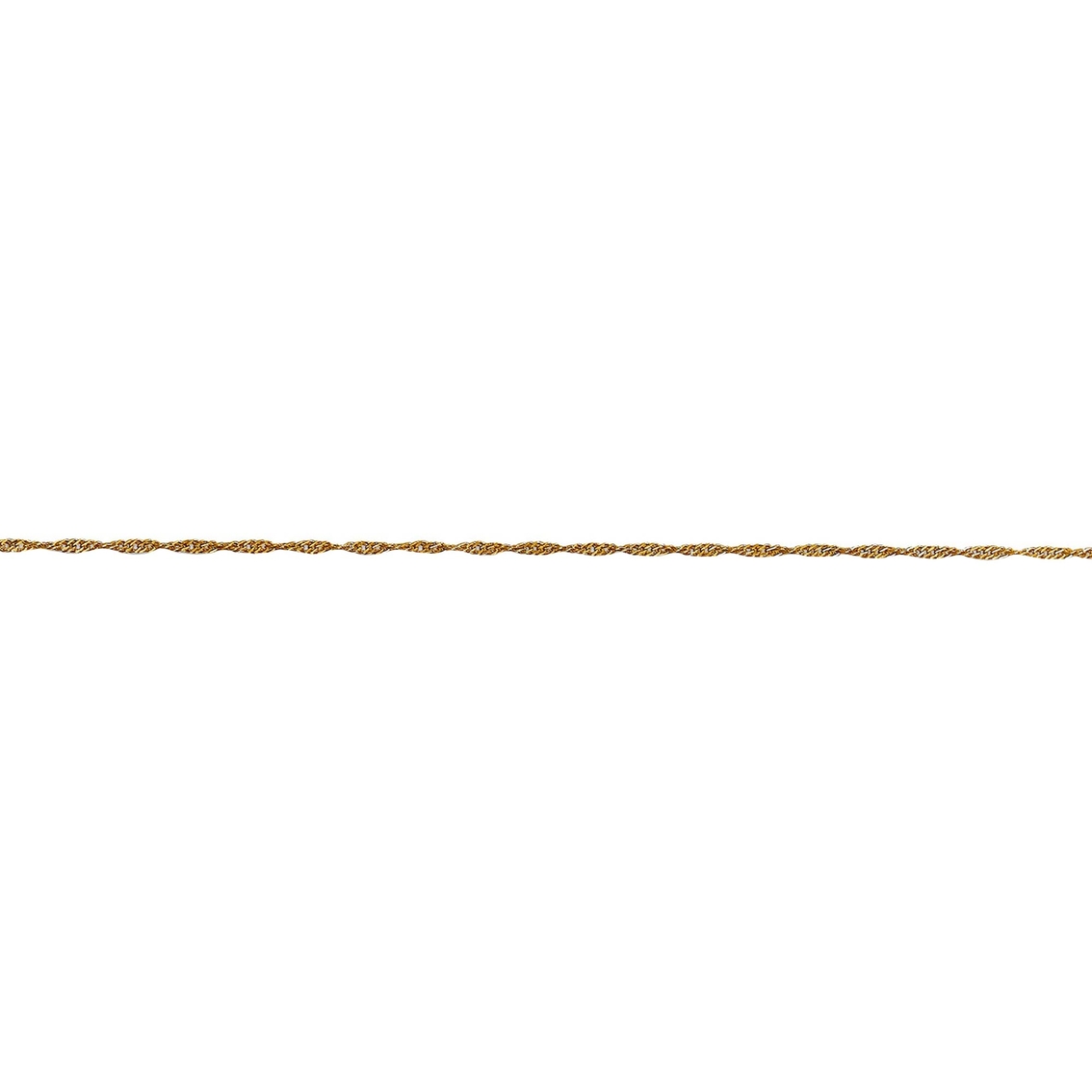 14K Yellow Gold 1.0mm Singapore Chain Necklace - Image 3 of 5