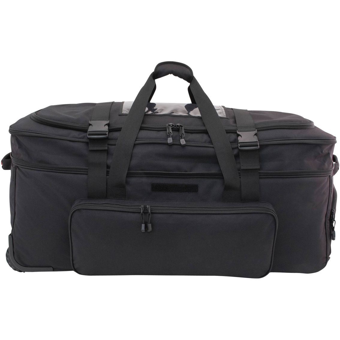 Black 37 Inch Rolling Deployment Bag With Retractable Handle