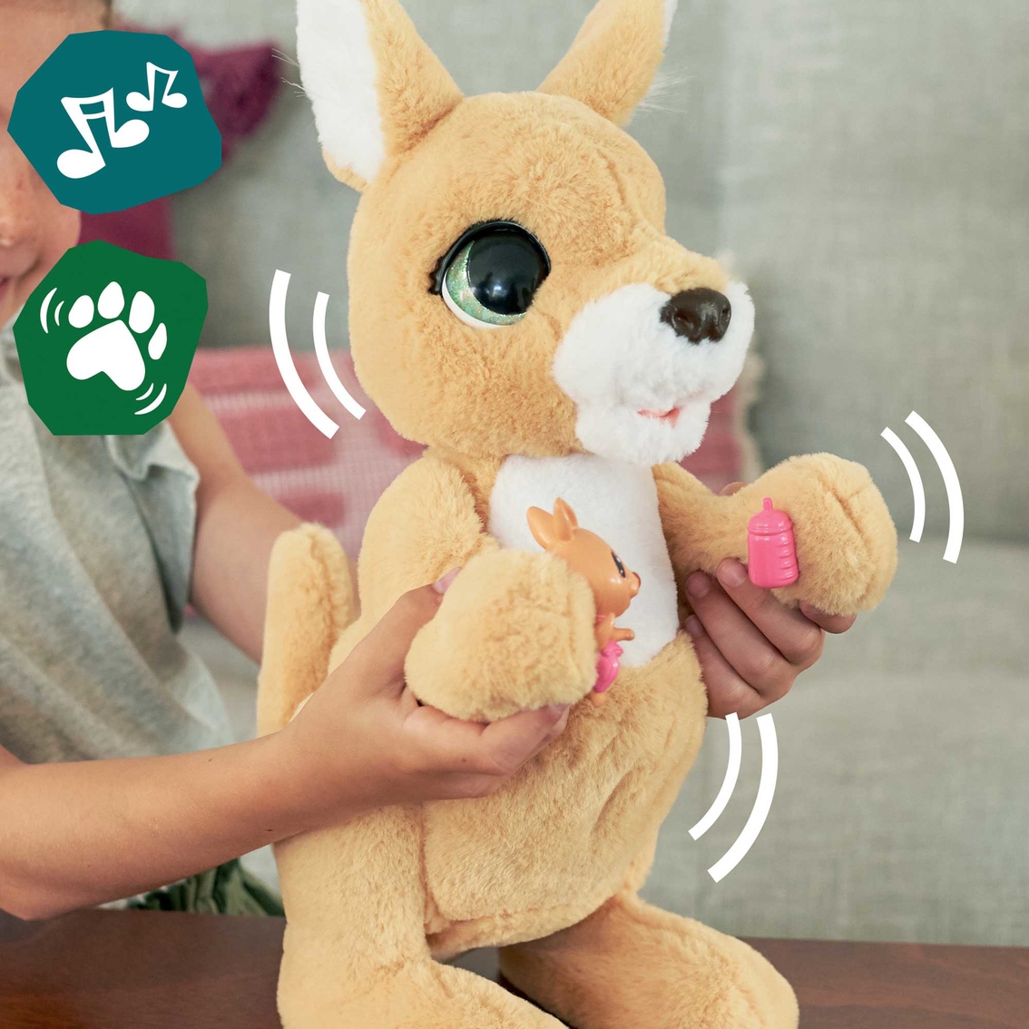 Sounds & Reactions 70 ... furReal Mama Josie The Kangaroo Interactive Pet Toy 