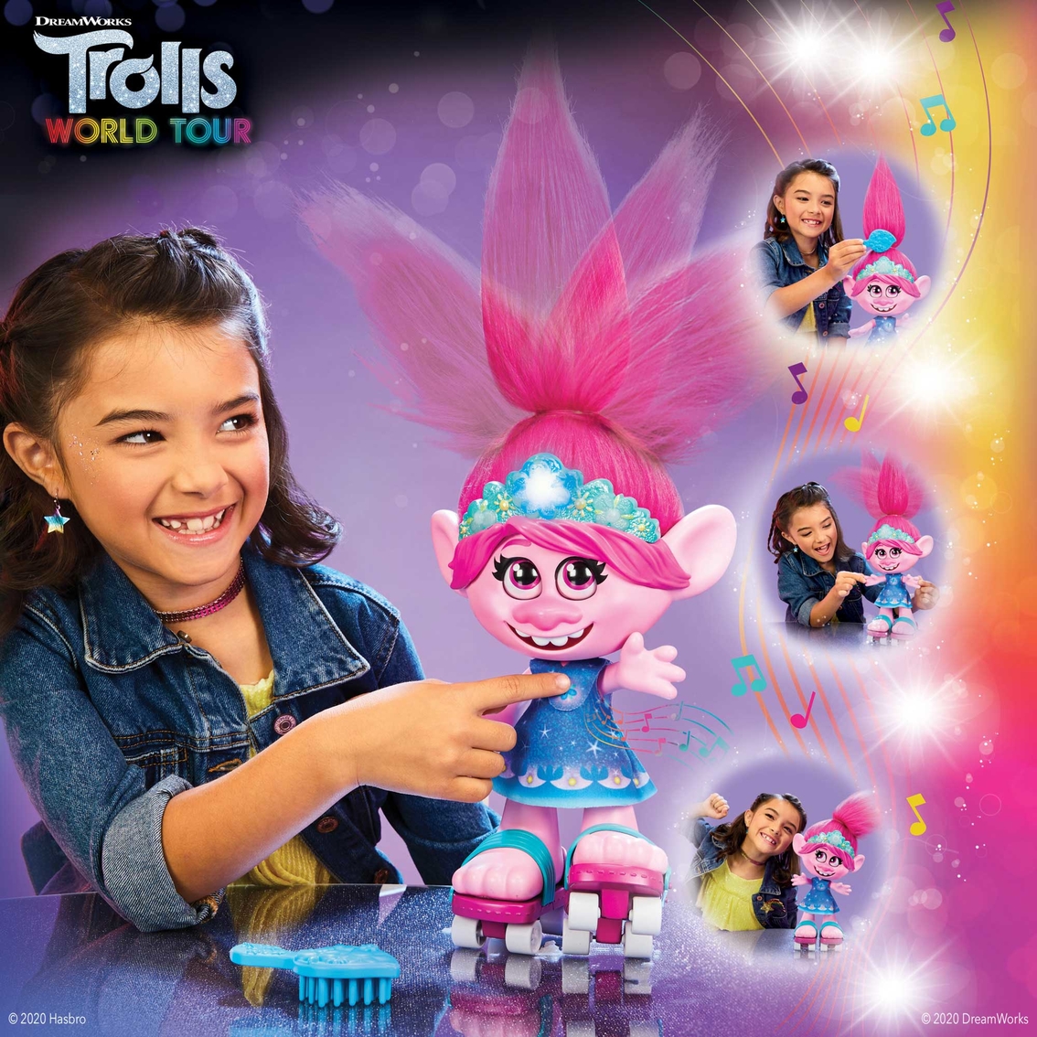 Trolls DreamWorks Trolls World Tour Dancing Hair Poppy Toy - Image 2 of 4