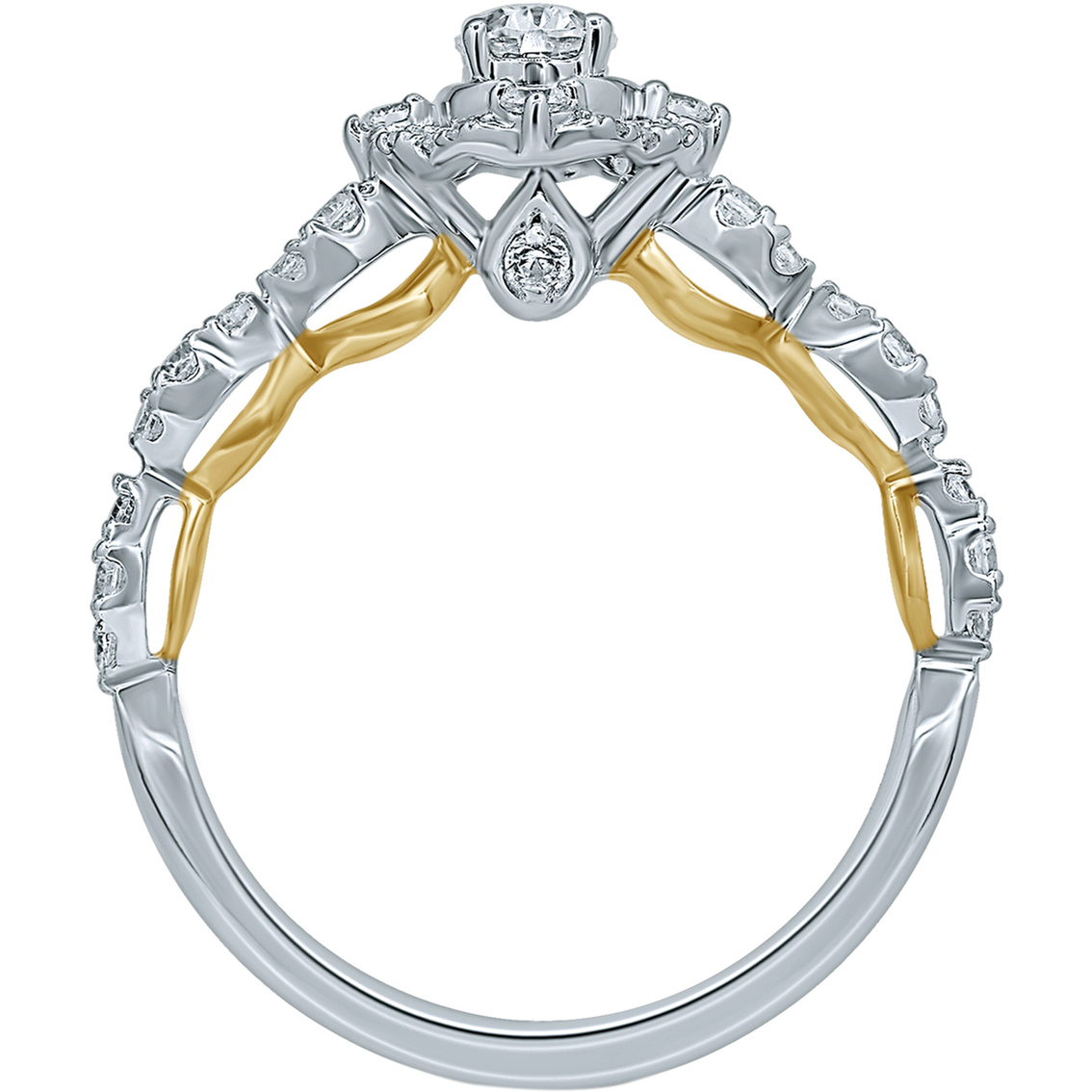Truly Zac Posen 14K White And Yellow Gold 3/4 CTW Diamond Engagement Ring - Image 3 of 3