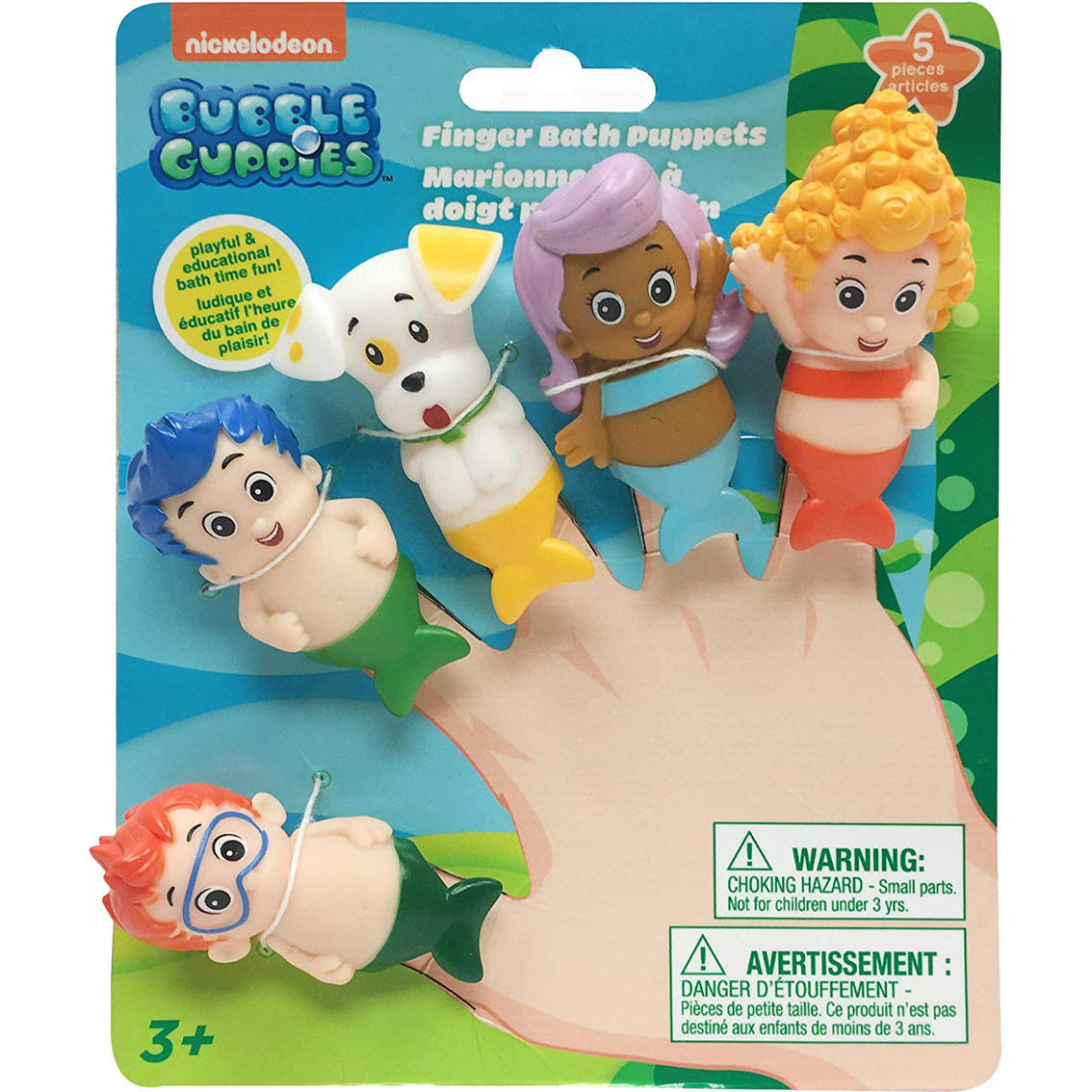 Nickelodeon Bubble Guppies Bath Finger Puppets 5 Pc. Set
