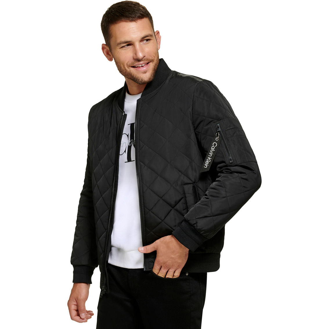 Calvin Klein Quilted Bomber Jacket | Jackets | Clothing & Accessories ...