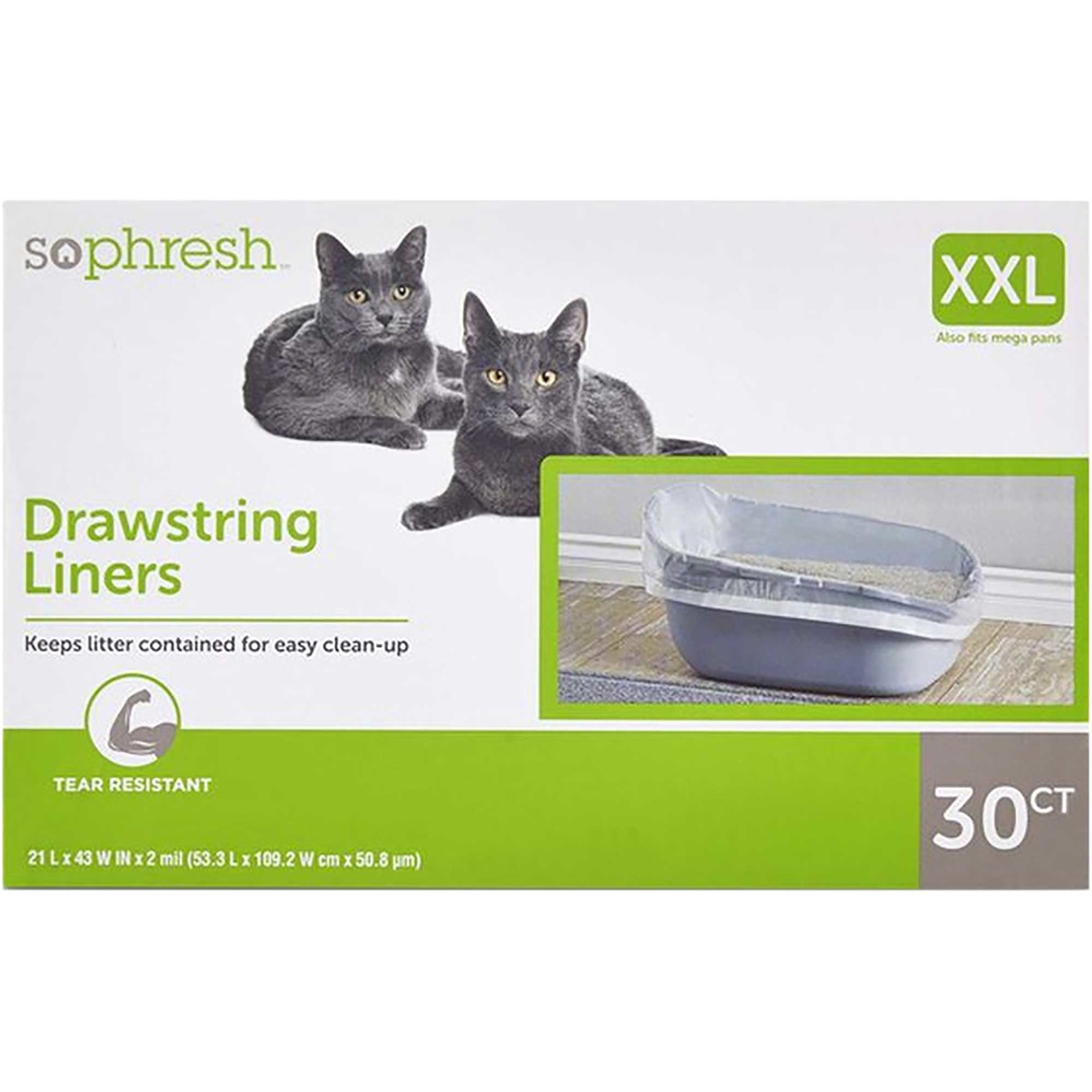 So Phresh Drawstring Cat Litter Box Liners 