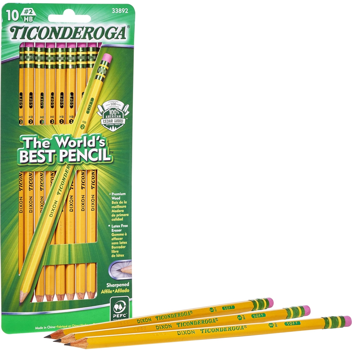 Ticonderoga Pre Sharpened Yellow Wood Cased Pencils 10 ct. - Image 3 of 4