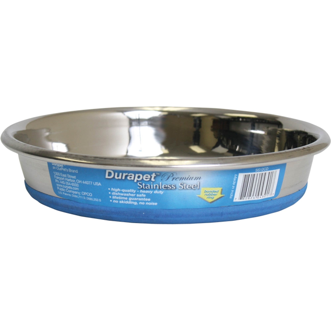 Ourpet's Durapet Premium Rubber-bonded Stainless Steel Cat Dish Bowl ...